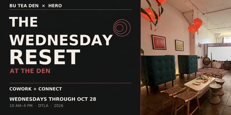 The Wednesday Reset: Cowork + Connect at the Den event flyer