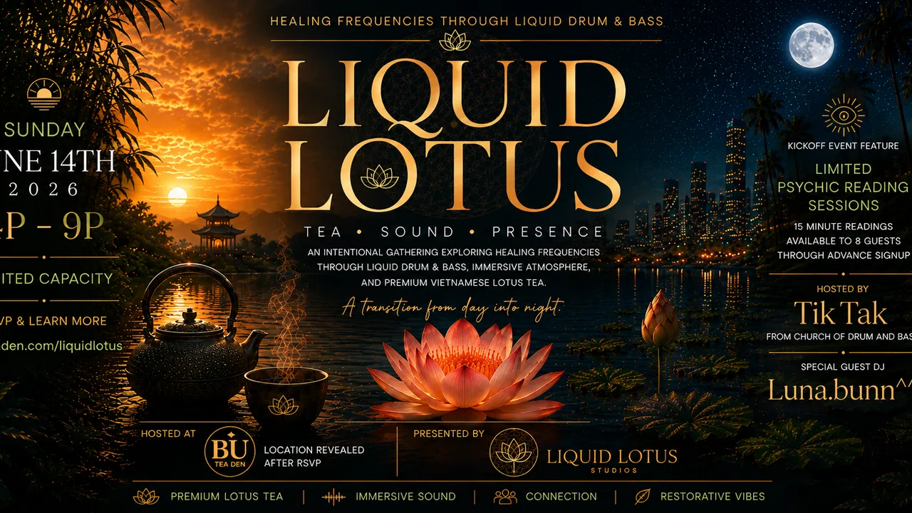 Liquid Lotus event flyer